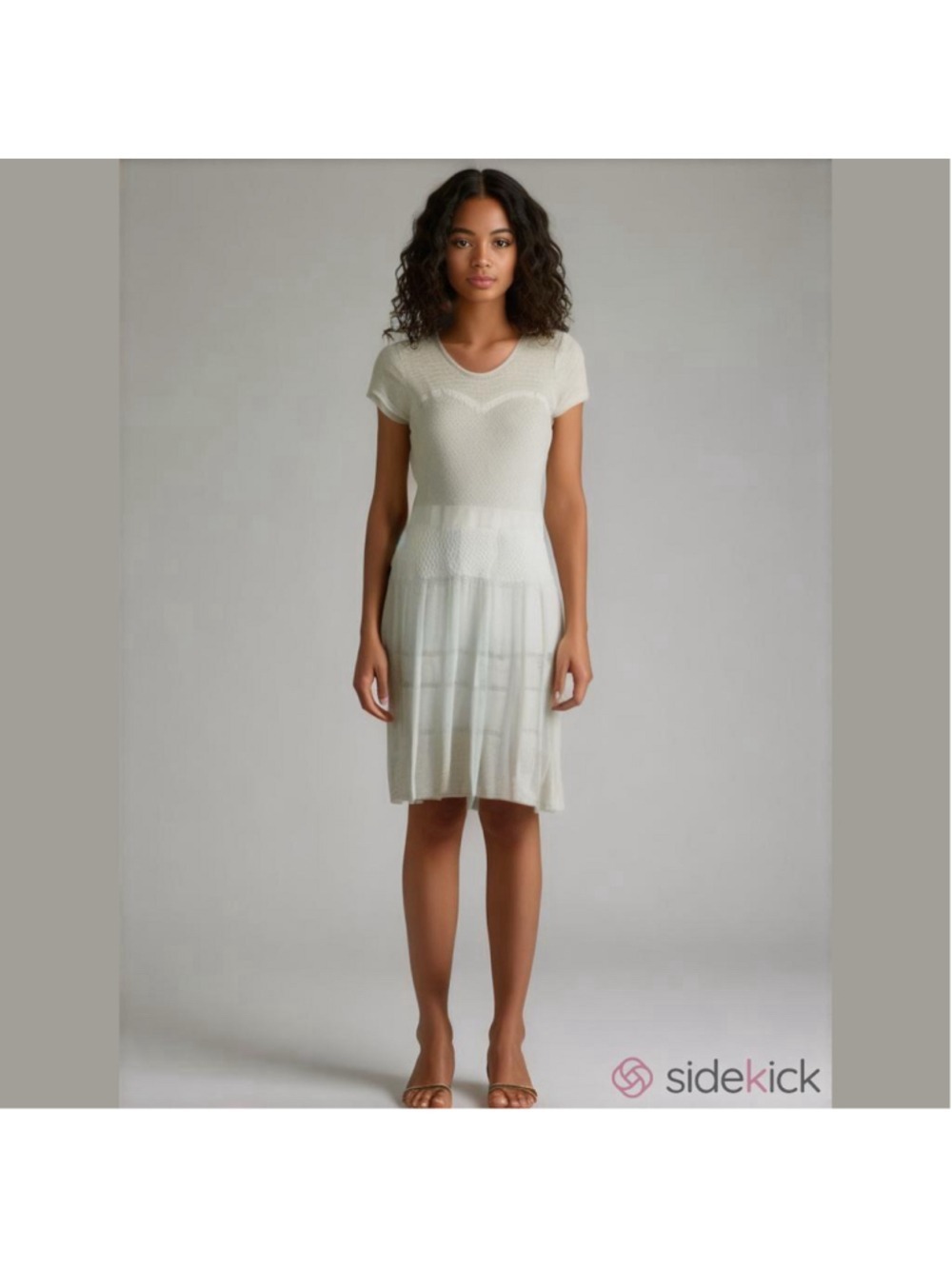 BCBG Max Azria Crochet Short Sleeve Midi Dress Small